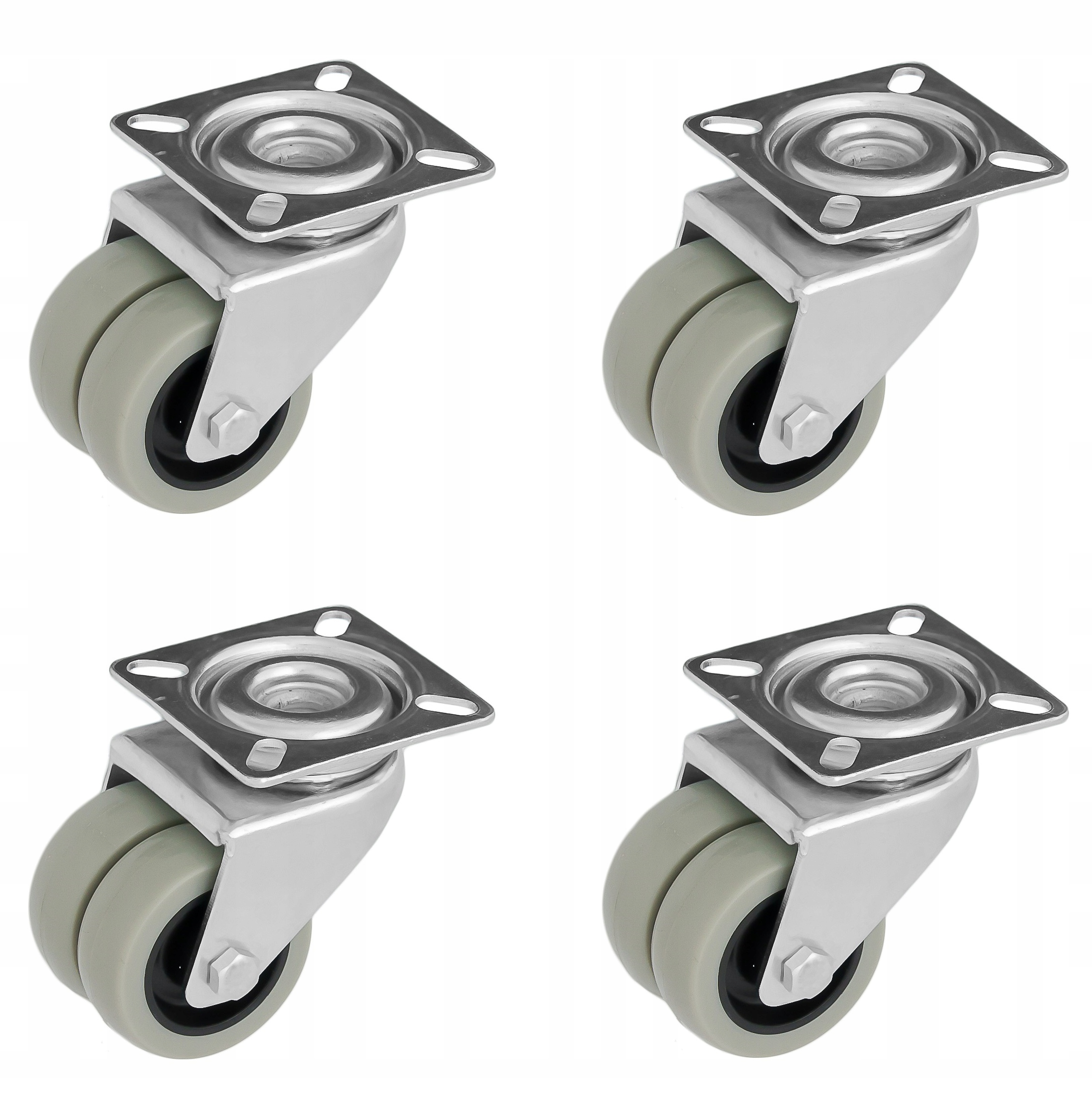 

Zestaw 4 szt Podwójne Koło Skrętne 50mm Kółko