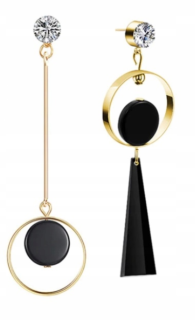 

Kolczyki wiszące geometryczne niesymetryczne długi