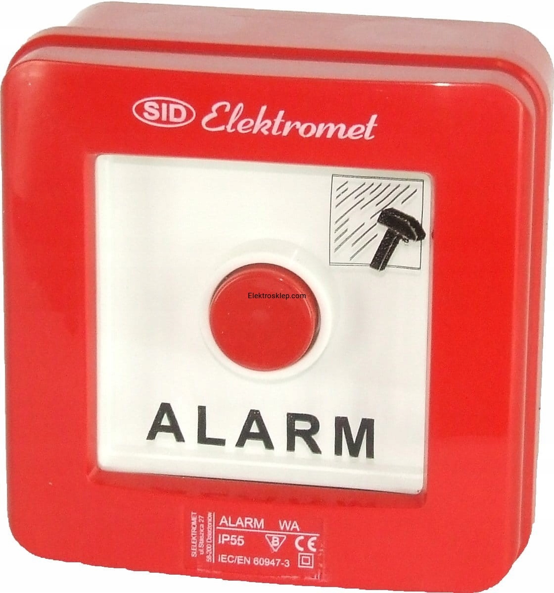 Samočinný nástěnný alarmový spínač WA-1S Nc-no IP-55 921401