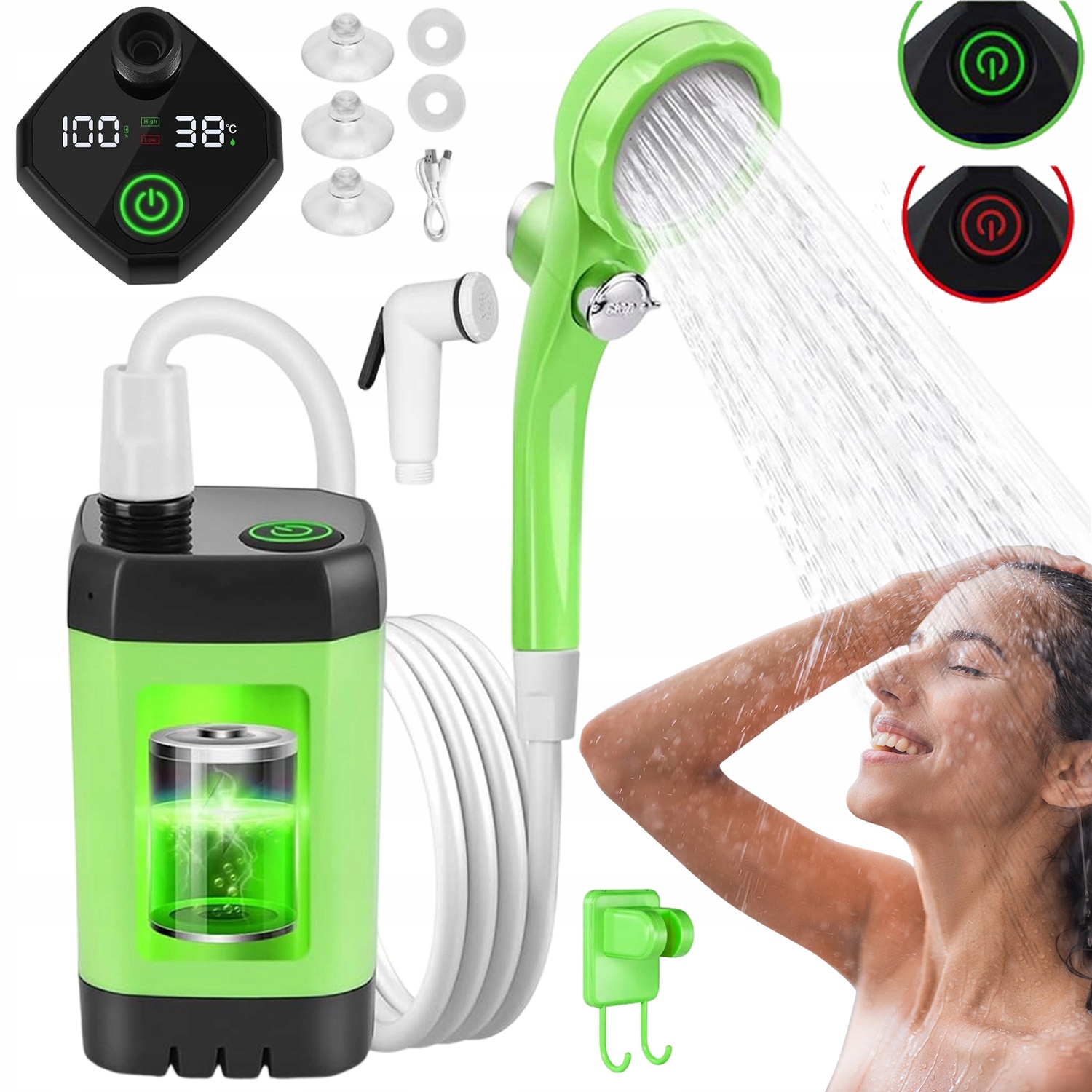 Turistická Sprcha Usb Portable Camping Shower 6000MAH Kempingová Pumpa