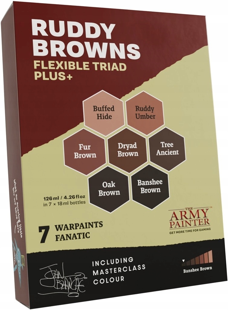 The Army Painter: Flexible Triad Plus+ Ruddy Browns sada 7 barev 18 m