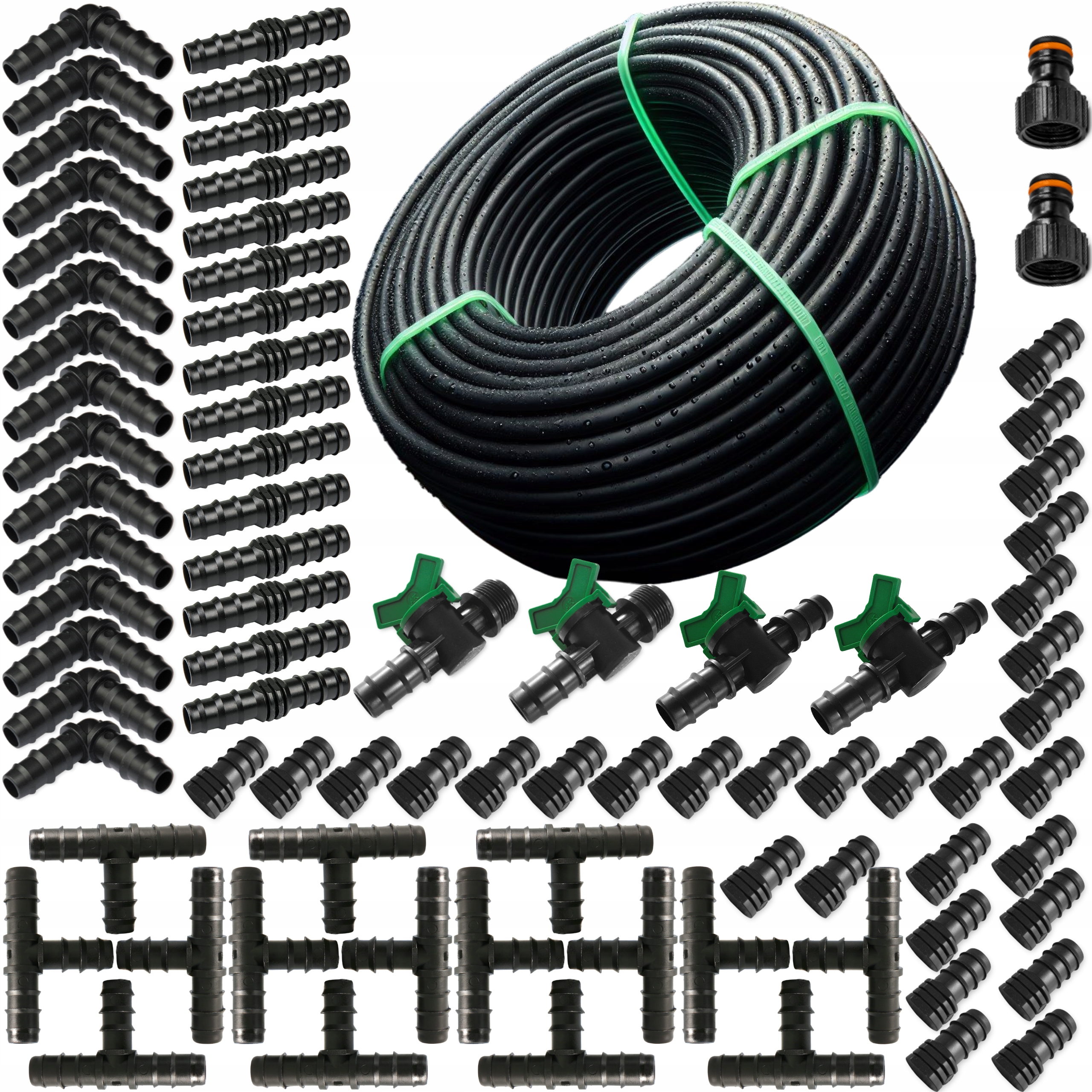 Zestaw 182 Elementów Linia kroplująca wąż ogrodu Nawodnienie 100M SET4 +100
