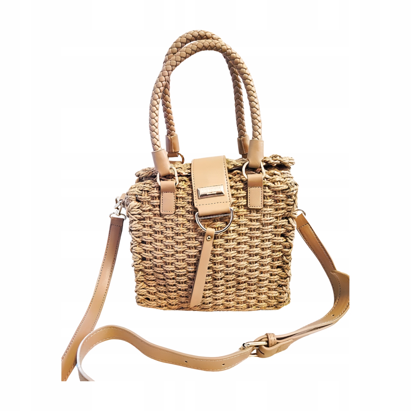 Monnari kabelka kufřík košík tmavě béžová s béžovou
