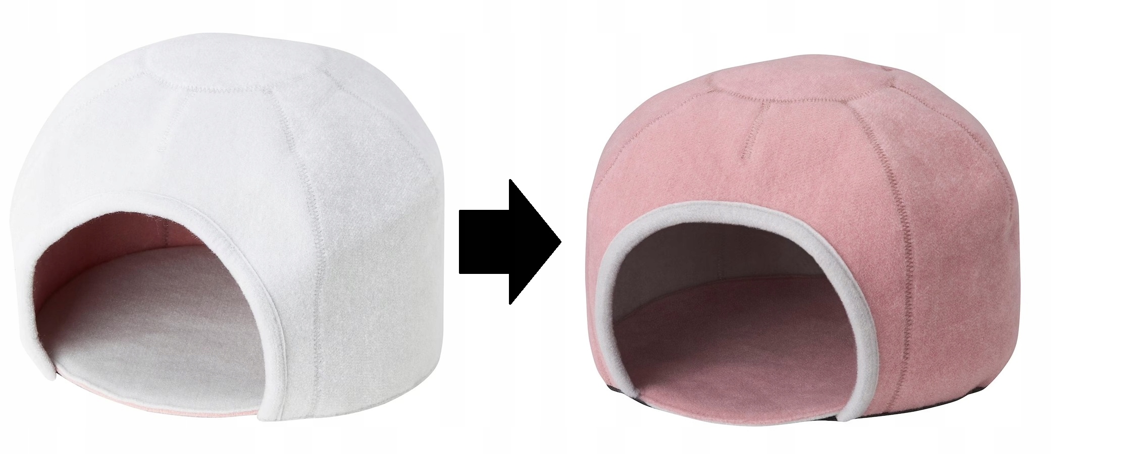 Levně Ikea Lurvig Igloo pro kočky domeček Oboustranný růžový potah pro psy
