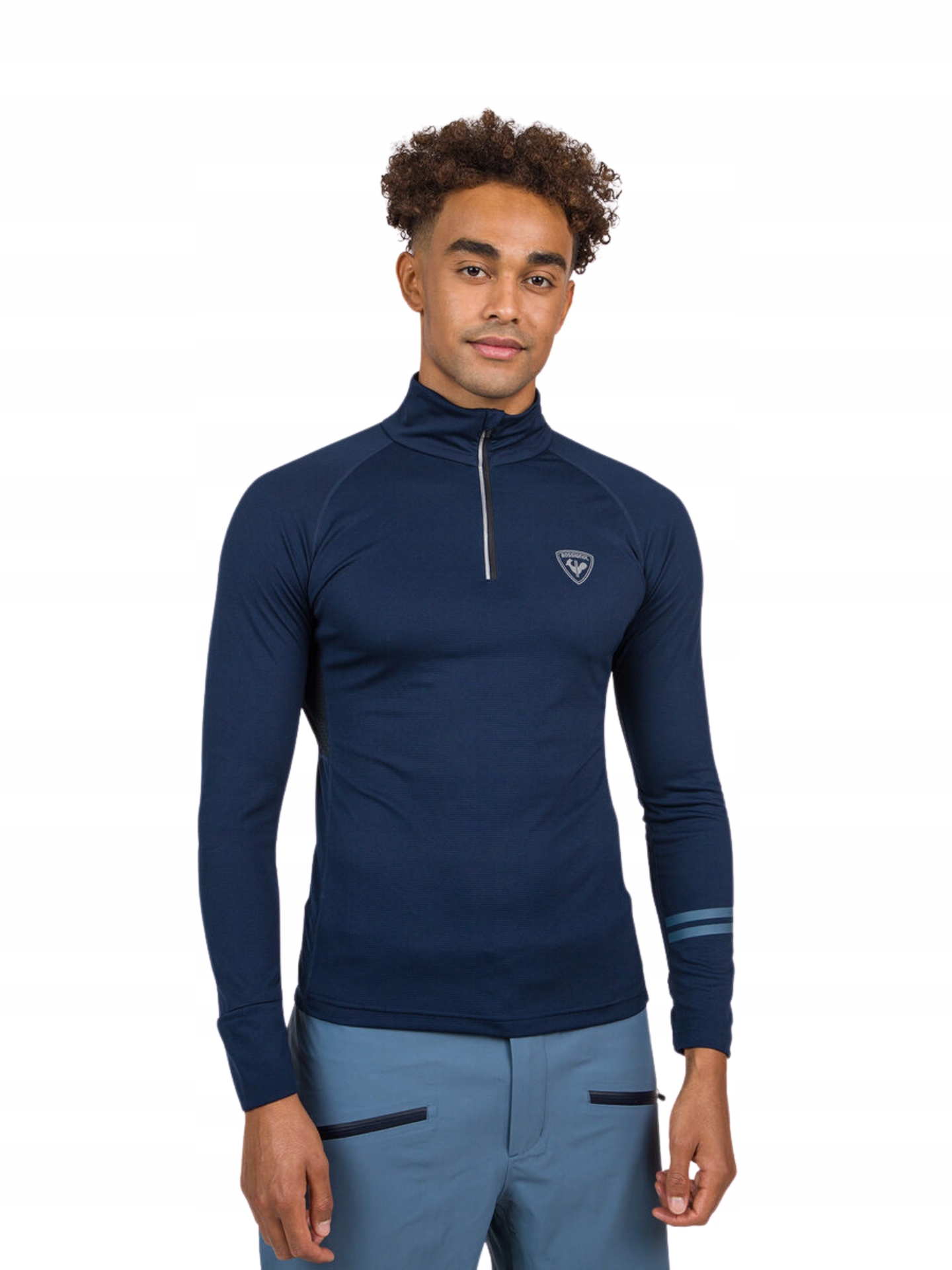 Tričko Rossignol Poursuite 1/2 Zip pánské, tmavě modré M