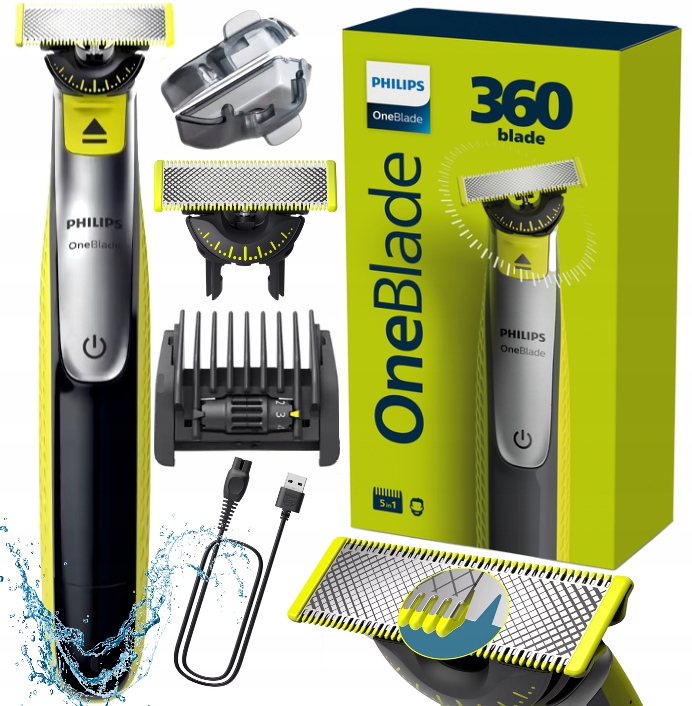 GOLARKA PHILIPS ONEBLADE 360 DO BRODY CIAŁA MASZYNKA TRYMER DO ZAROSTU