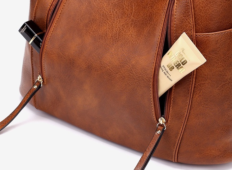 Torebka TORBA BRĄZOWA Damska Pojemna Do pracy A4 Płeć kobieta