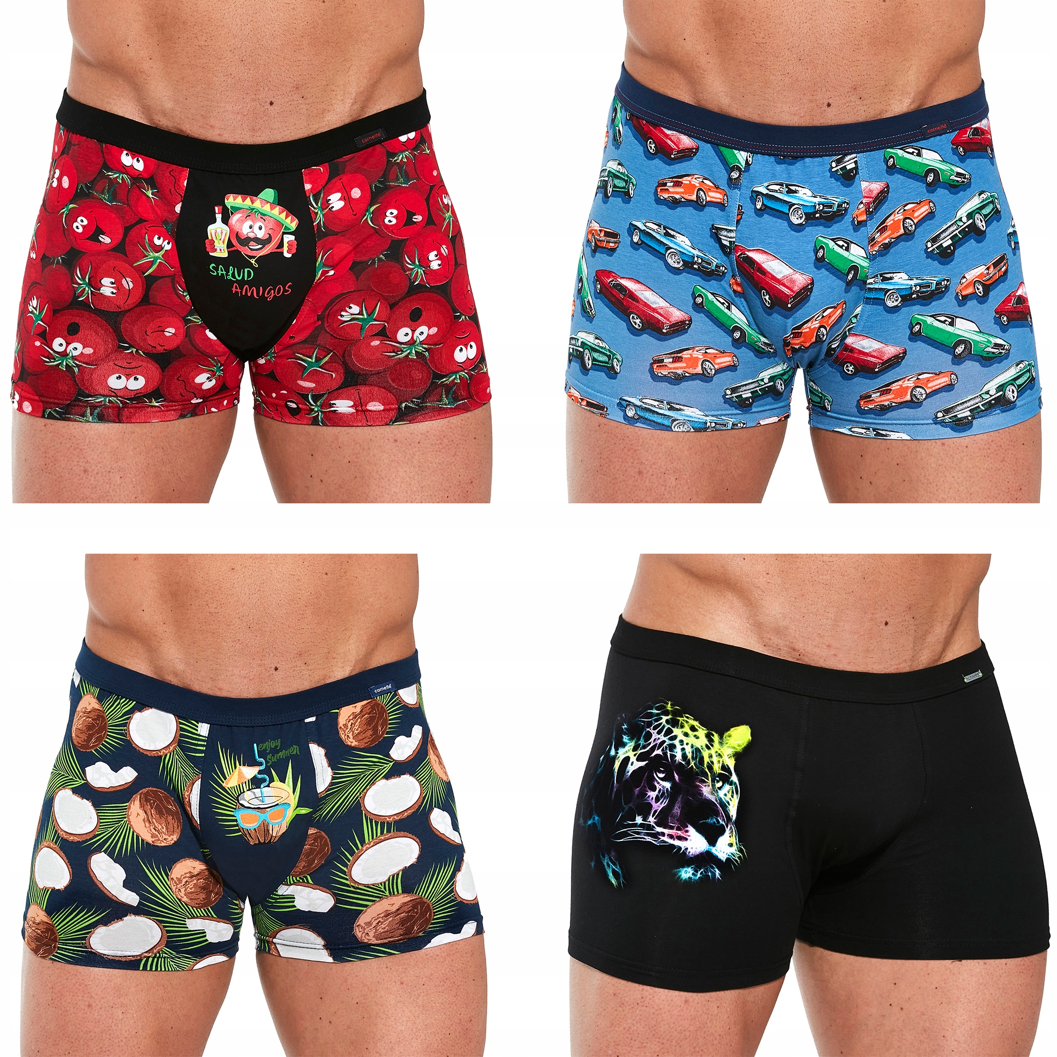 Boxerky Cornette Tattoo Various 4 ks vel. XXL