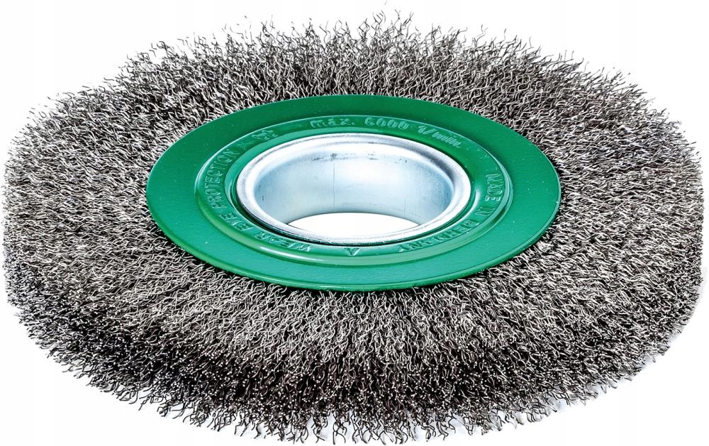 Nerezová kotúčová kefa 200x24/27 mm vlnitý drôt 0,15 mm 0,3 mm Lessmann