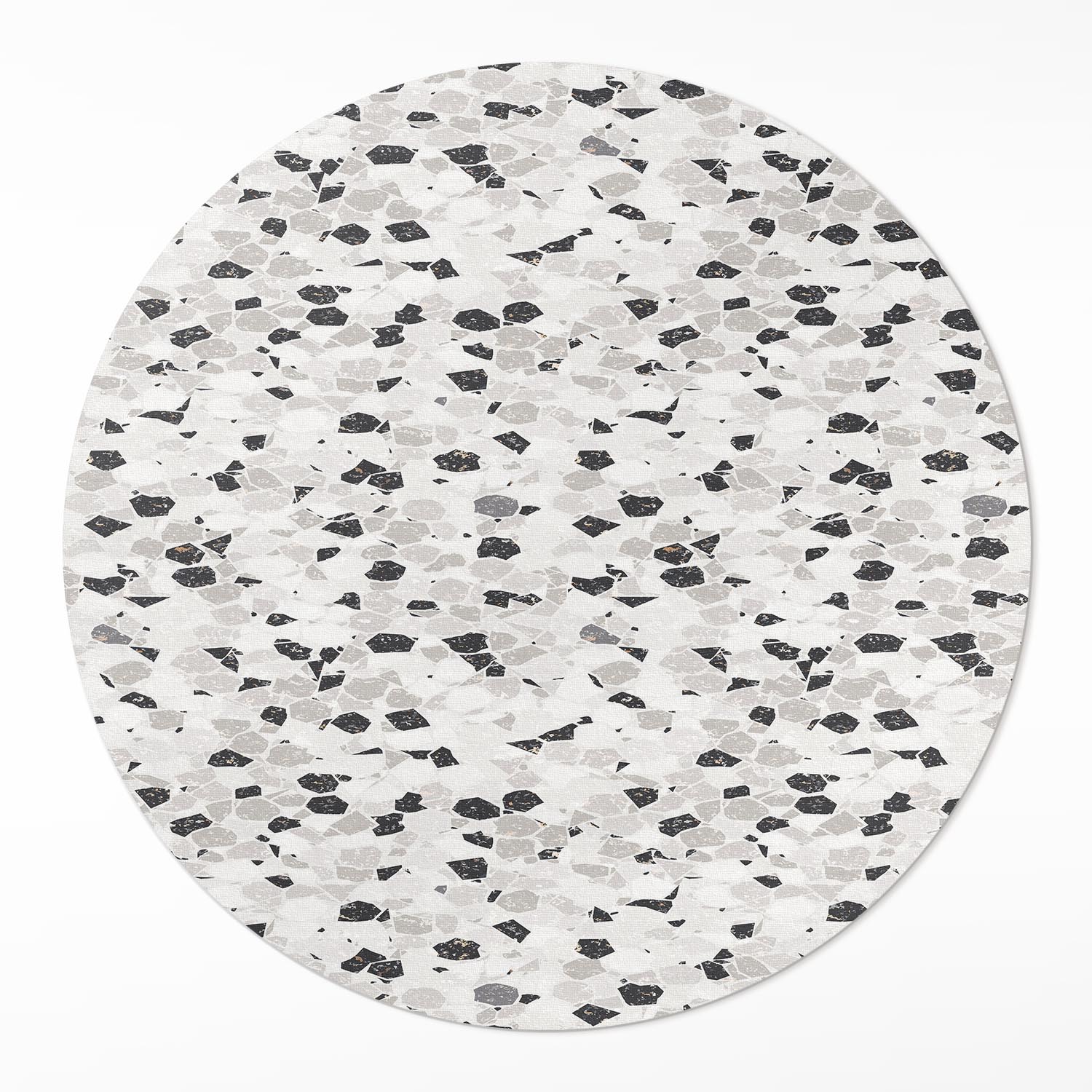 Dekoratívny okrúhly vnútorný koberec Kamenná doska elegantný gres ⌀ 120 cm