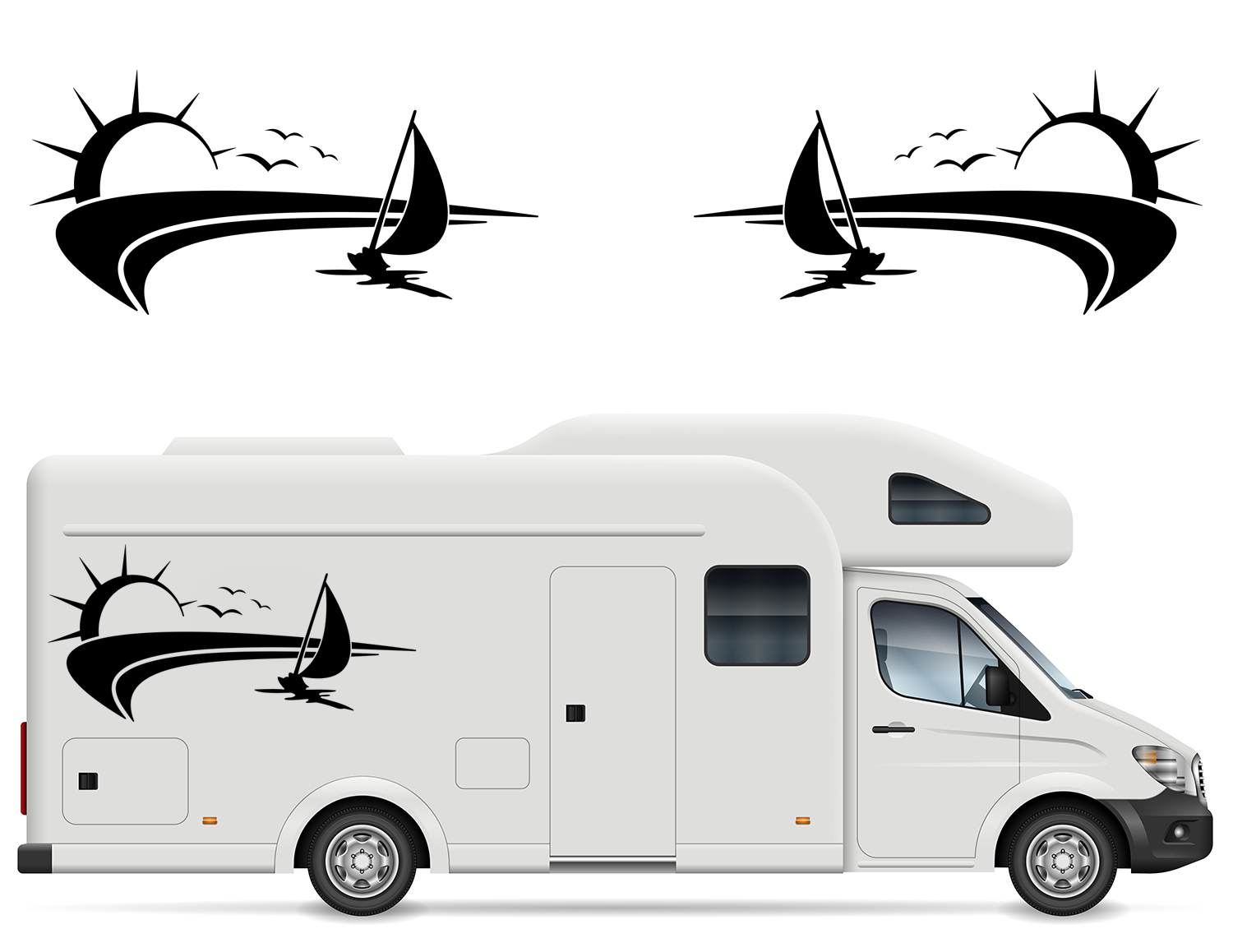 NAKLEJKA NA KAMPERA Przyczepe CAMPING 194x94cm