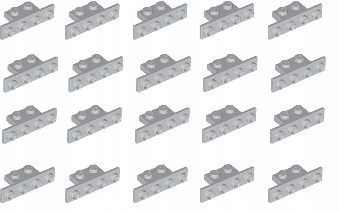 

Lego Płytka łamana proste 1x4 j szary 2436 20szt
