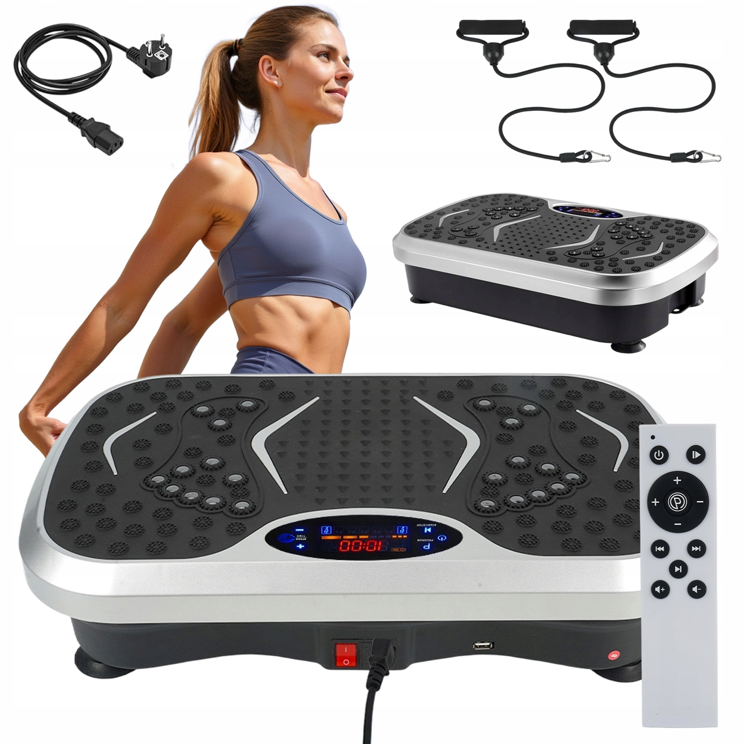 Platforma Wibracyjna Masażer Trening Całego Ciała Bez Wysiłku 200W +pilotem