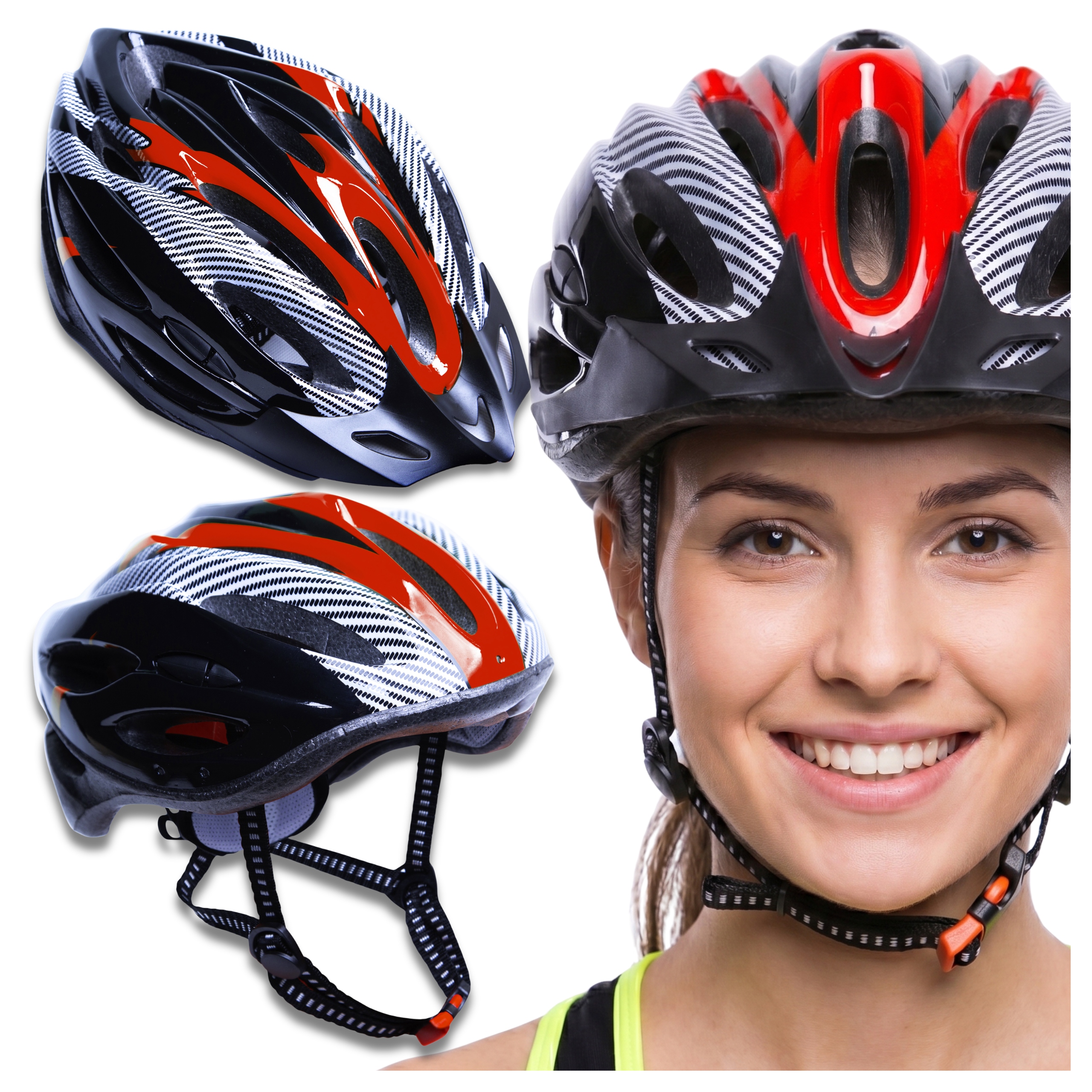 Kask na Rower Szosowy Miejski Mtb Rowerowy Damski z Daszkiem Hulajnogę