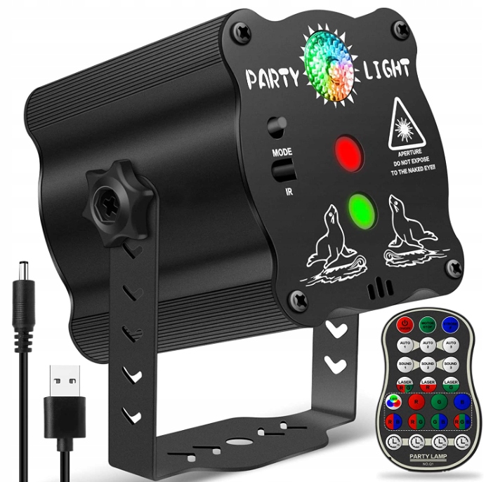 

Lampa Dyskotekowa Disco Na Imprezę Światła Timer