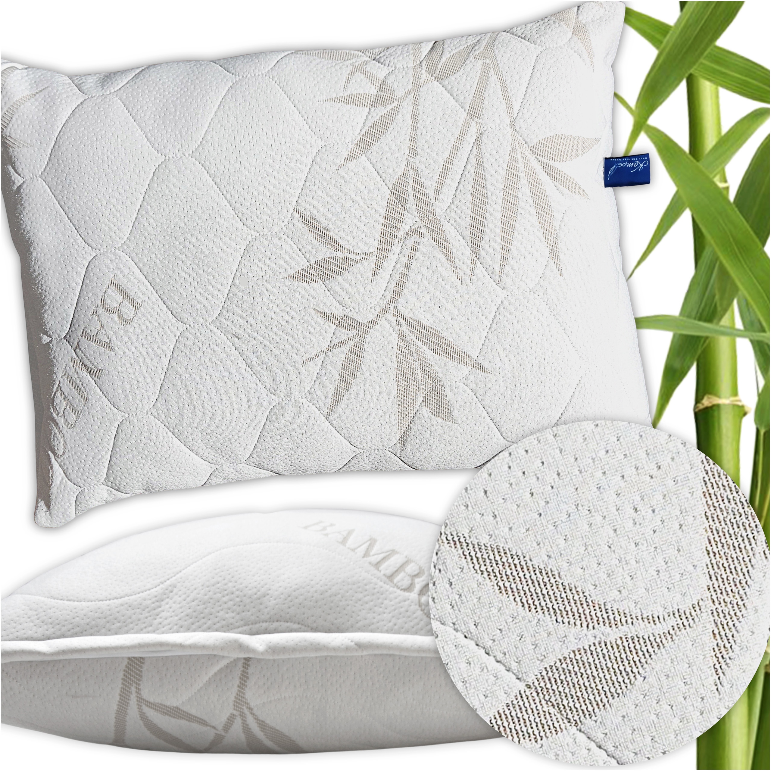 Polštář 80x80 cm Bambusový Premium Antialergický Polštář pro zdravý spánek