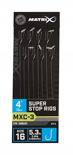 Matrix MXC-3 Barbless Stop r.16 0.165mm 10cm przypony