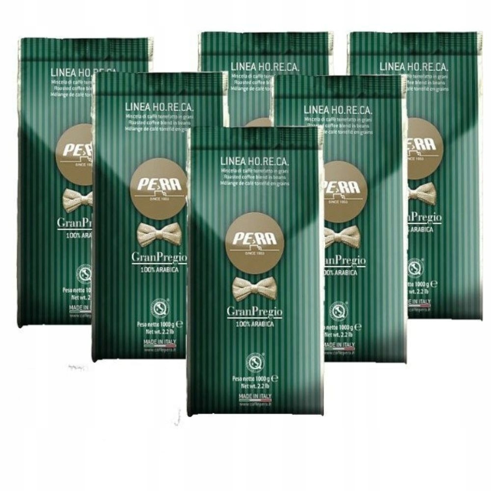 Levně Italská Káva zrnková 100% arabica Pera Gran Pregio čerstvě pražená 6 kg