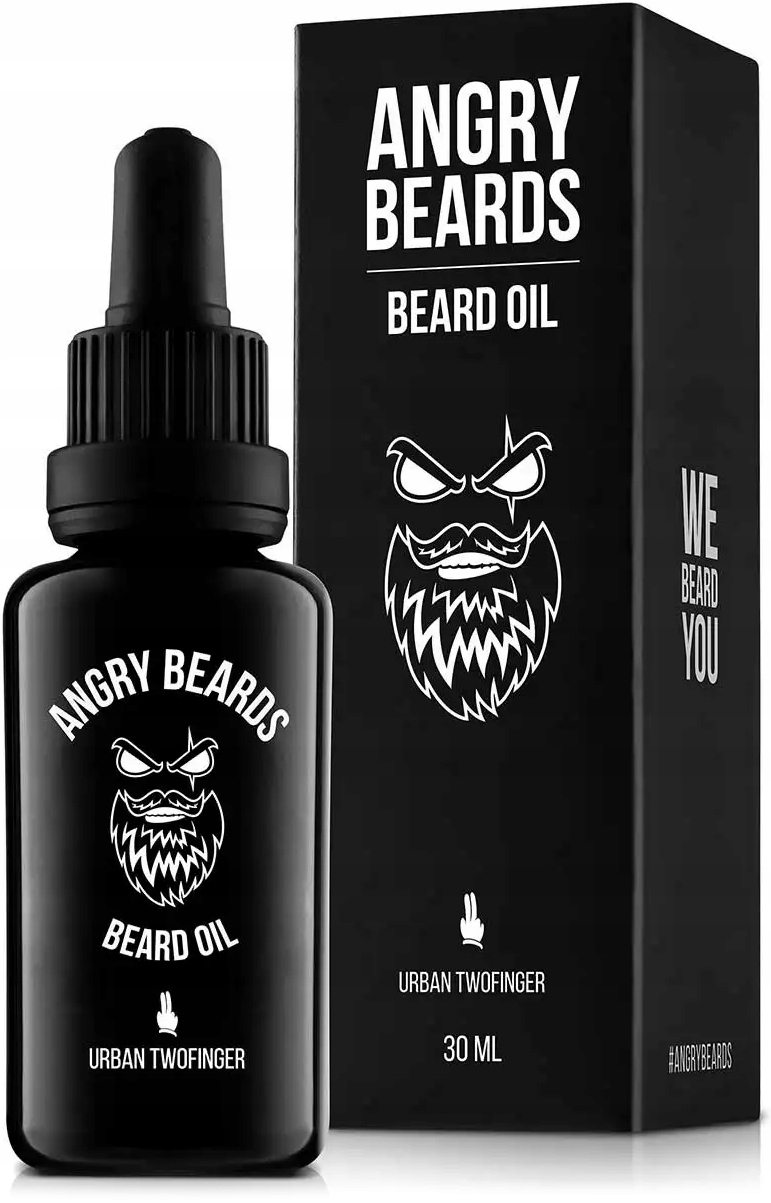 Angry Beards Urban Twofinger Olej na fúzy mandle, pačuli a céder 30 ml