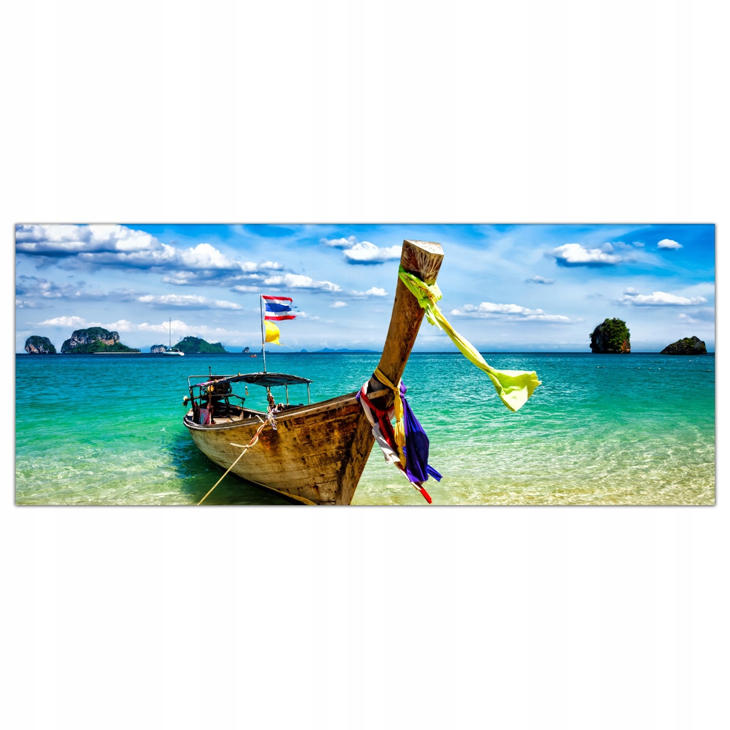 

Obraz na szkle Foto Łódka Tajlandia Plaża 125x50