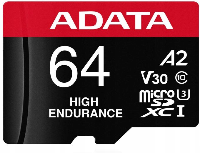 Adata MicroSD karta High Endurance 64GB UHS1 U3 V30 A2 100/80MB/s Adaptér