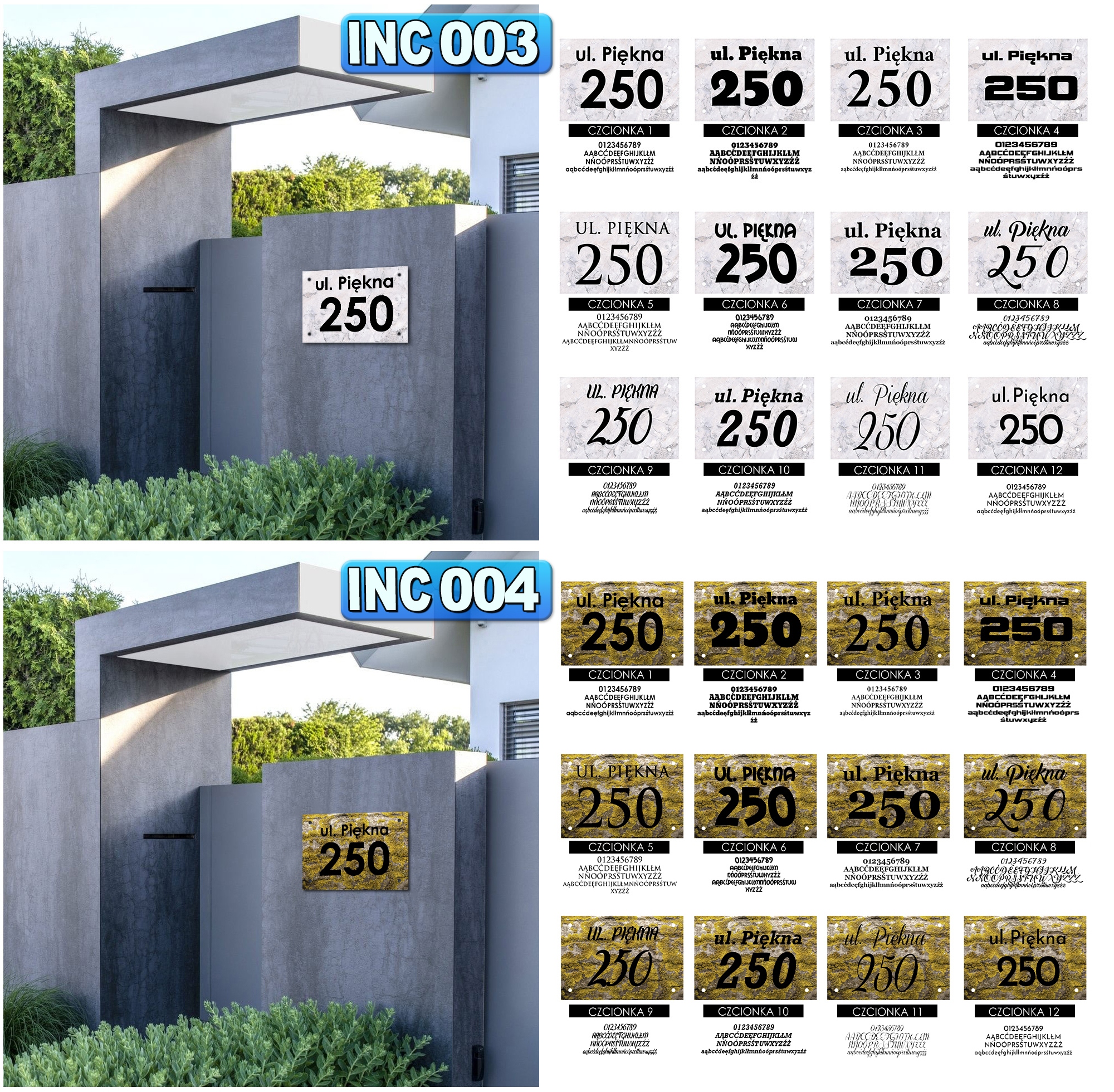 Tabliczka Tablica ADRESOWA Numer domu WZORY Marka upominki_pl