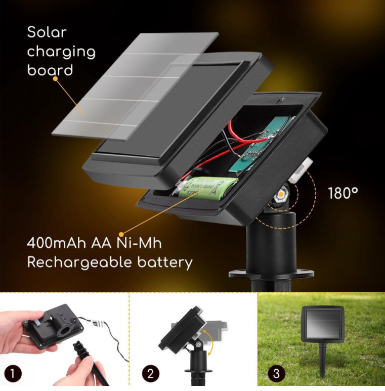 GIRLANDA LAMPKI OGRODOWE SOLARNE SZNUR 5,8M 20 LED Marka Aigostar