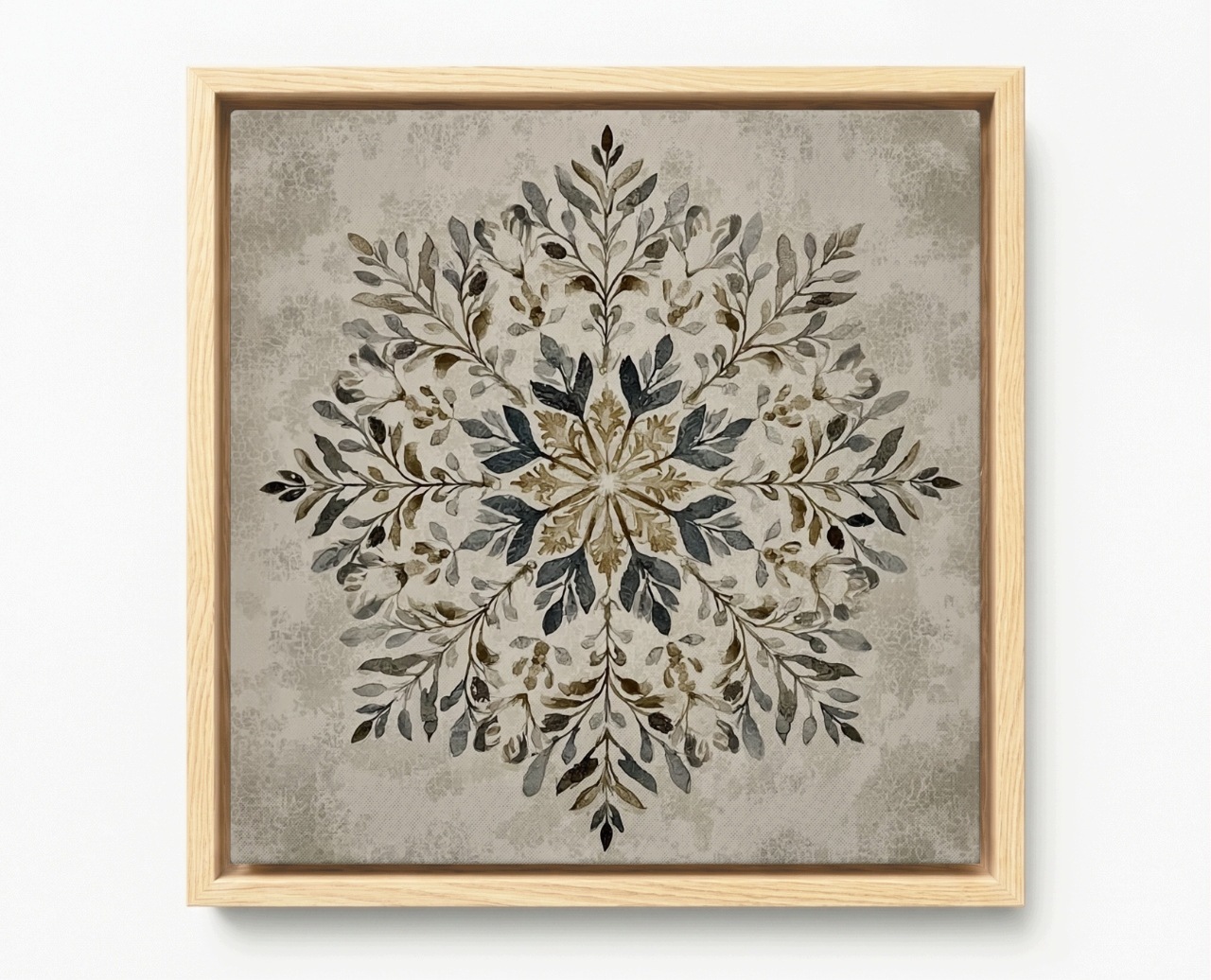 Obraz Rám American Box Grafika Sneh Mandala Scandi Boho 60x60