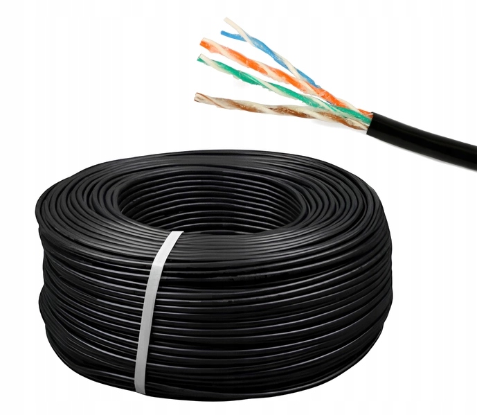 Kabel Internetowy Utp Kategoria 5E Żelowana Skrętka Ziemna 100 Metrów