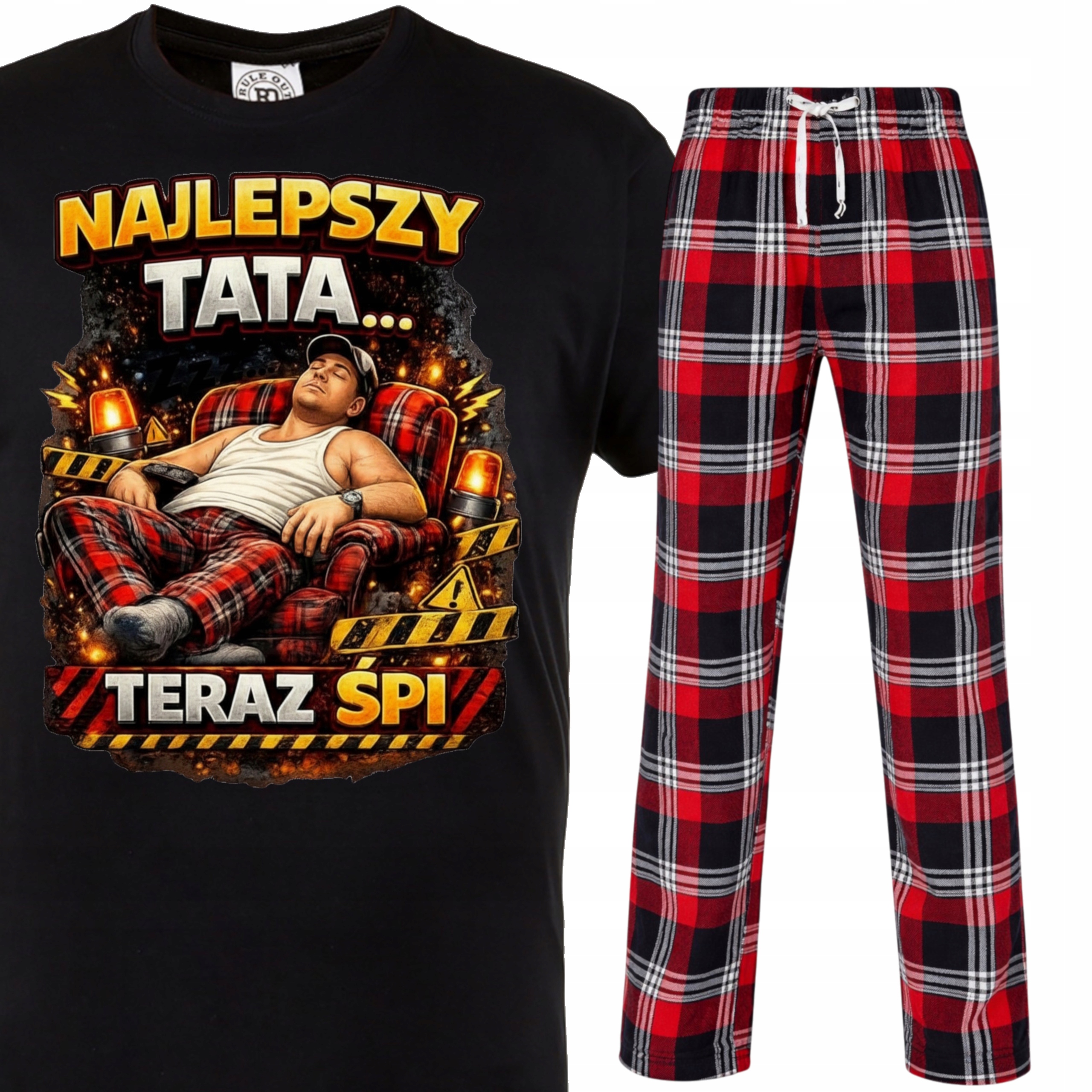 Pánské pyžamo s vtipným bavlněným tátou na spaní dárek Den otců