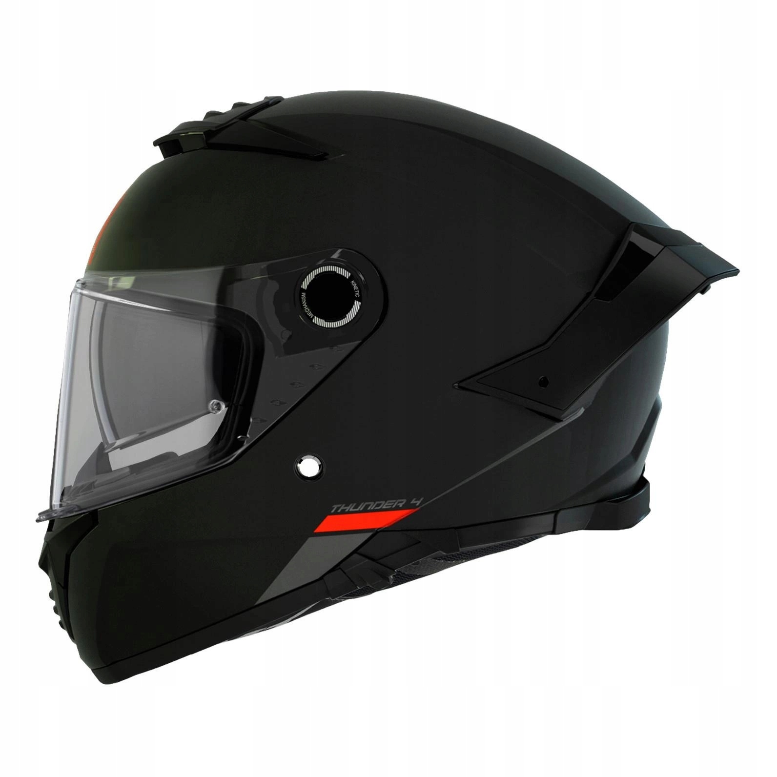Mt Thunder 4 Sv Solid Black Matt Integrálna Motocyklová Prilba