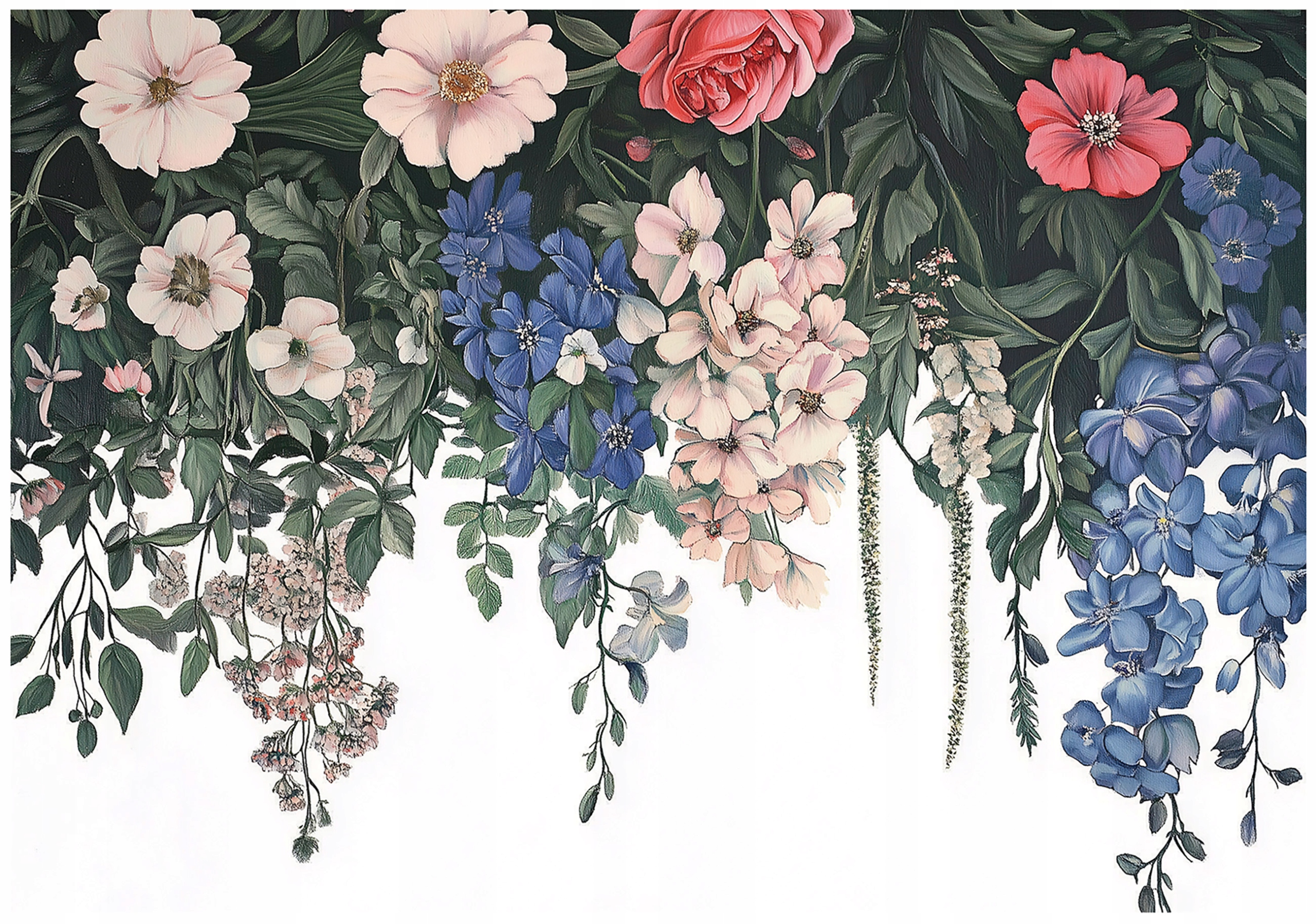 Fototapeta Závesné Kvety Listy Spálňa Salón Tapeta Flizelina 400x280