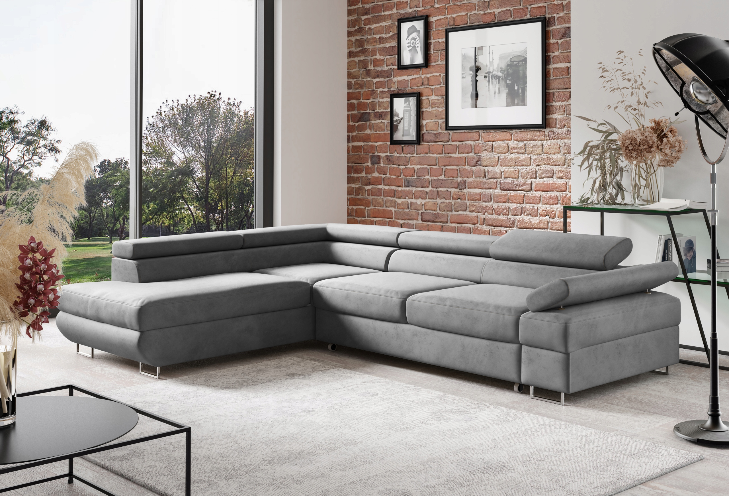 Narożnik Canada rogówka, ruchome zagłówki Piki