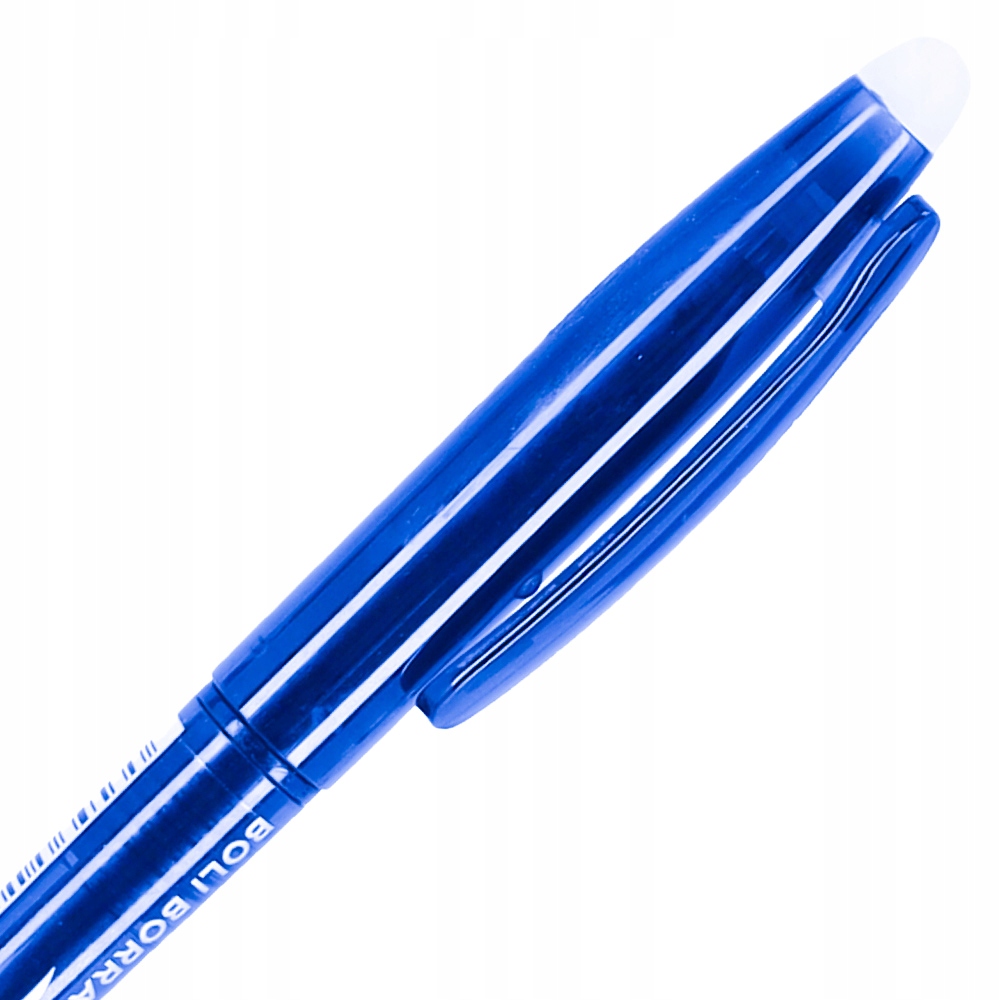 DŁUGOPIS ZMAZYWALNY Z KLIPSEM OLEJOWY BIUROWY NIEBIESKI 10 SZTUK 0,7MM Kolor wkładu niebieski