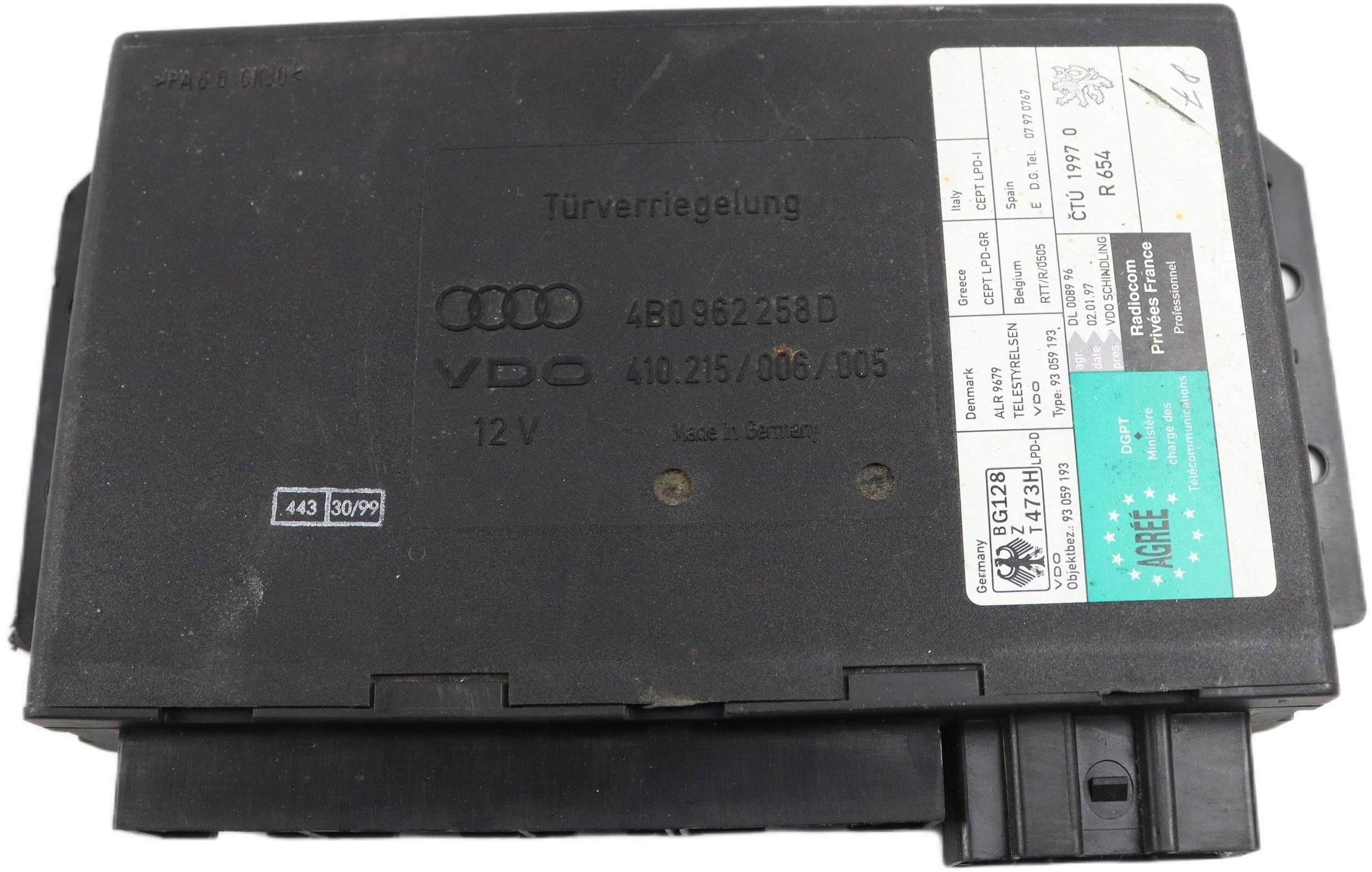 AUDI A6 C5 Unité commande confort Unité de contrôle 4B0962258D