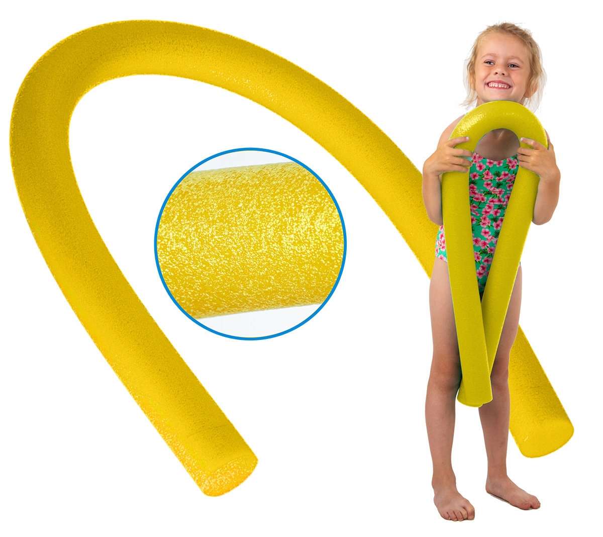 MAKARON BASENOWY do NAUKI PŁYWANIA BASEN ĆWICZEŃ WODY żółty COMFY