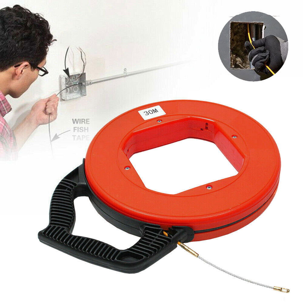 30 M Skleněné Vlákno, Kazeta, Dálkové Ovládání Pro Protahování Kabelů, Naviják