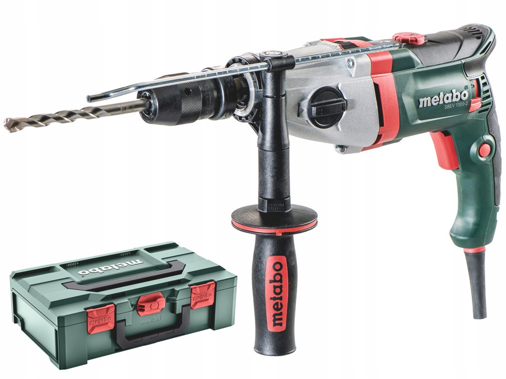Příklepová vrtačka Metabo Sbev 1300-2 s rychloupínacím sklíčidlem Futuro Top metaBOX