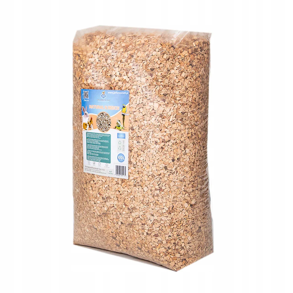 Natural N Beech 60L – podestýlka z dřevní štěpky, substrát pro myši, buk