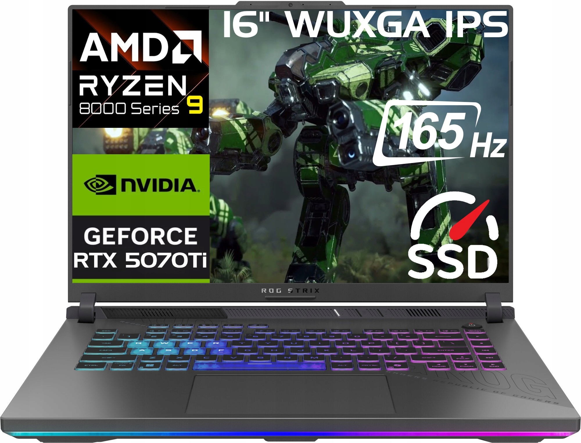 Laptop Asus ROG Strix G16 Ryzen 9 8940HX 32 GB DDR5 1 TB SSD RTX 5070 Ti