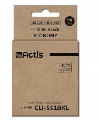 Actis, Tusz do Canon KC-551Bk (zamiennik CLI-551Bk) black (czarny)
