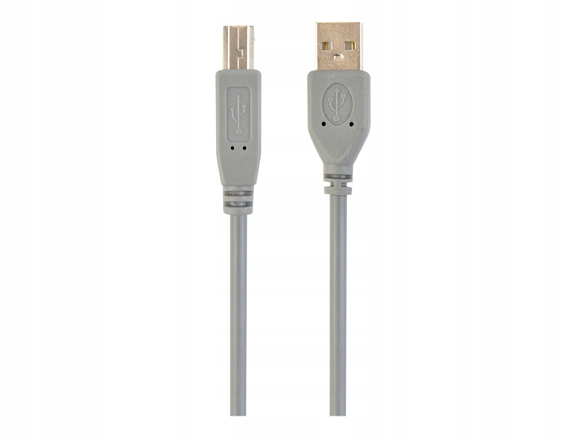 Gembird CCP-USB2-AMBM-6G Gembird Am-bm kabel Usb 2.0 1.8M szary Niklowane