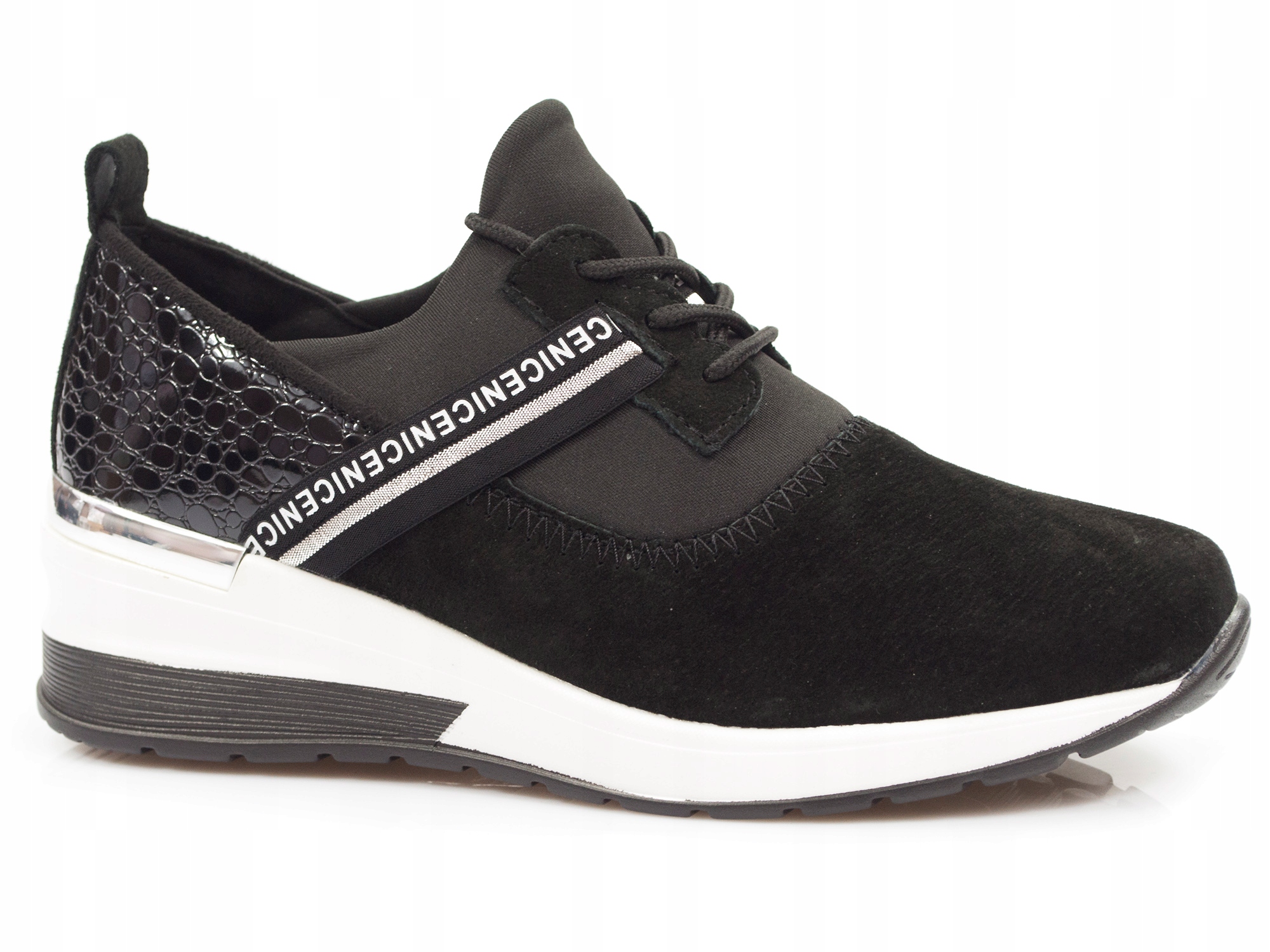 

skórzane półbuty Filippo platforma sneakersy buty