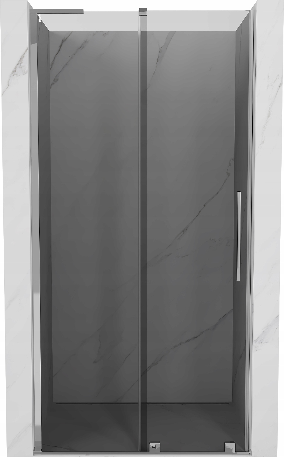 Mexen Velar L posuvné dveře 120 cm, grafit, chrom, tvrzené sklo