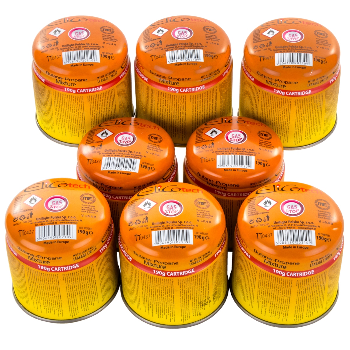 

Kartusz Nabój Gazowy Propan Butan 190g Elico x8