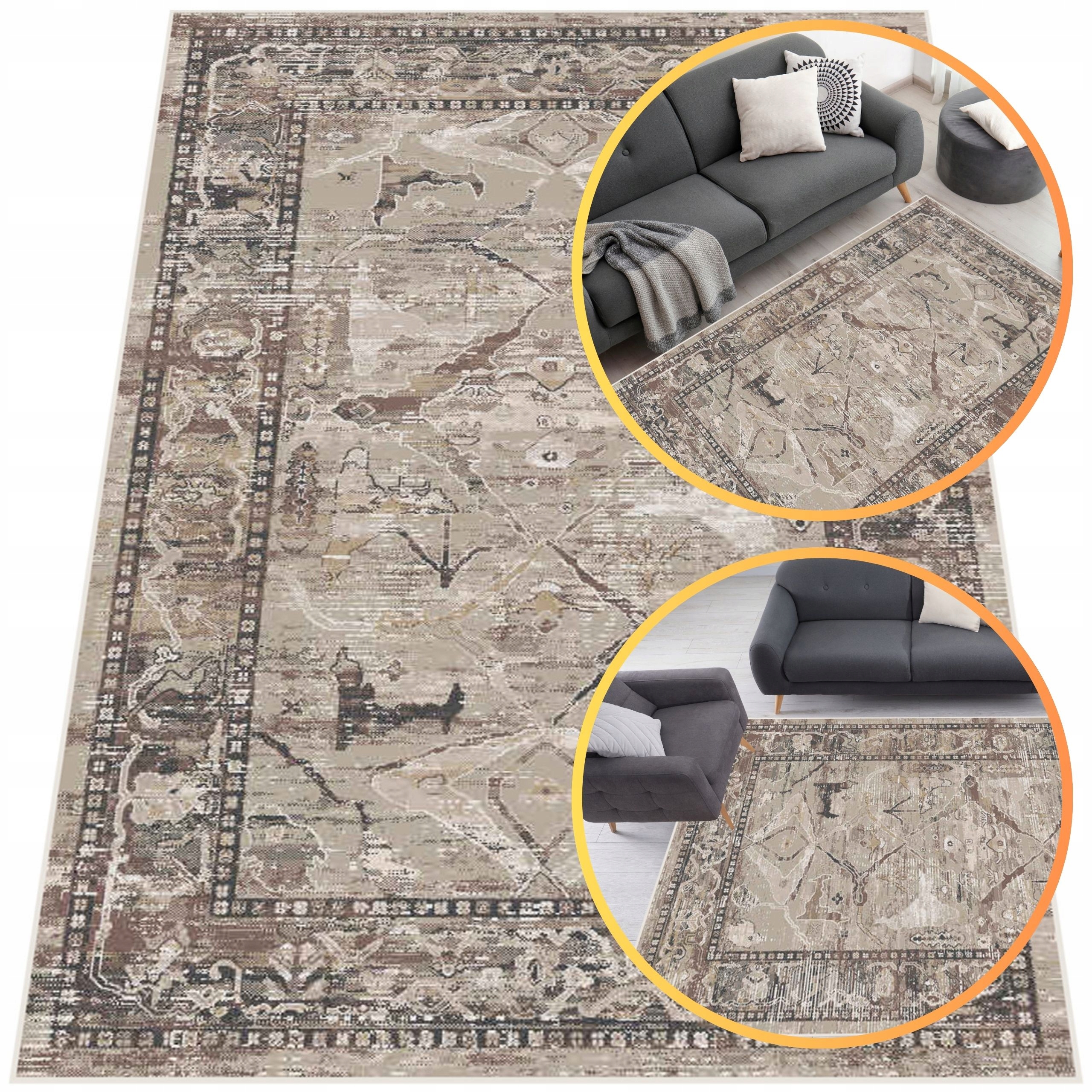 Koberec 160x230 Laila Béžový Koberec Do Obývacího Pokoje Koberec Do Ložnice Klasický