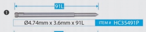 

Pilot do Tct HC35 4.74mmx3.6mmx91L HC35491P