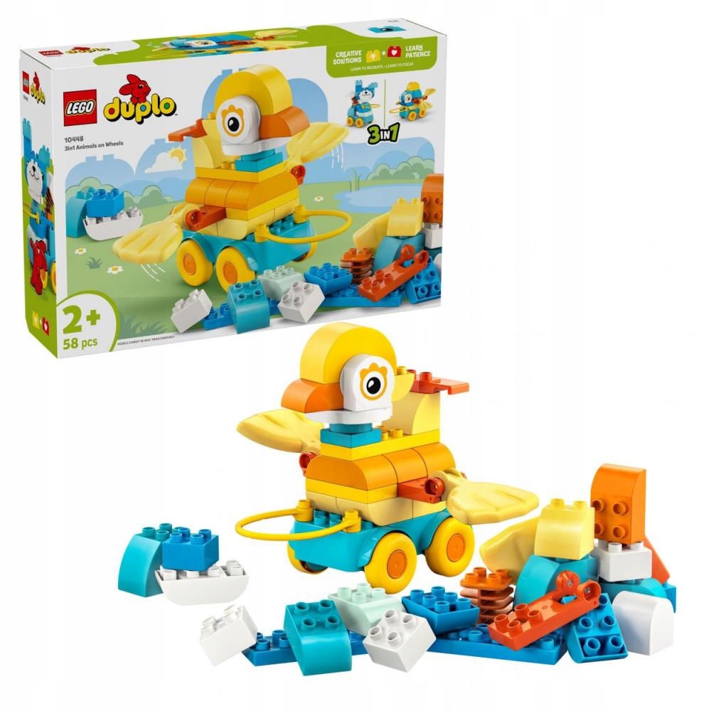 Lego(r) Duplo 10448 3V1 Zvířátka Na Kolečkách