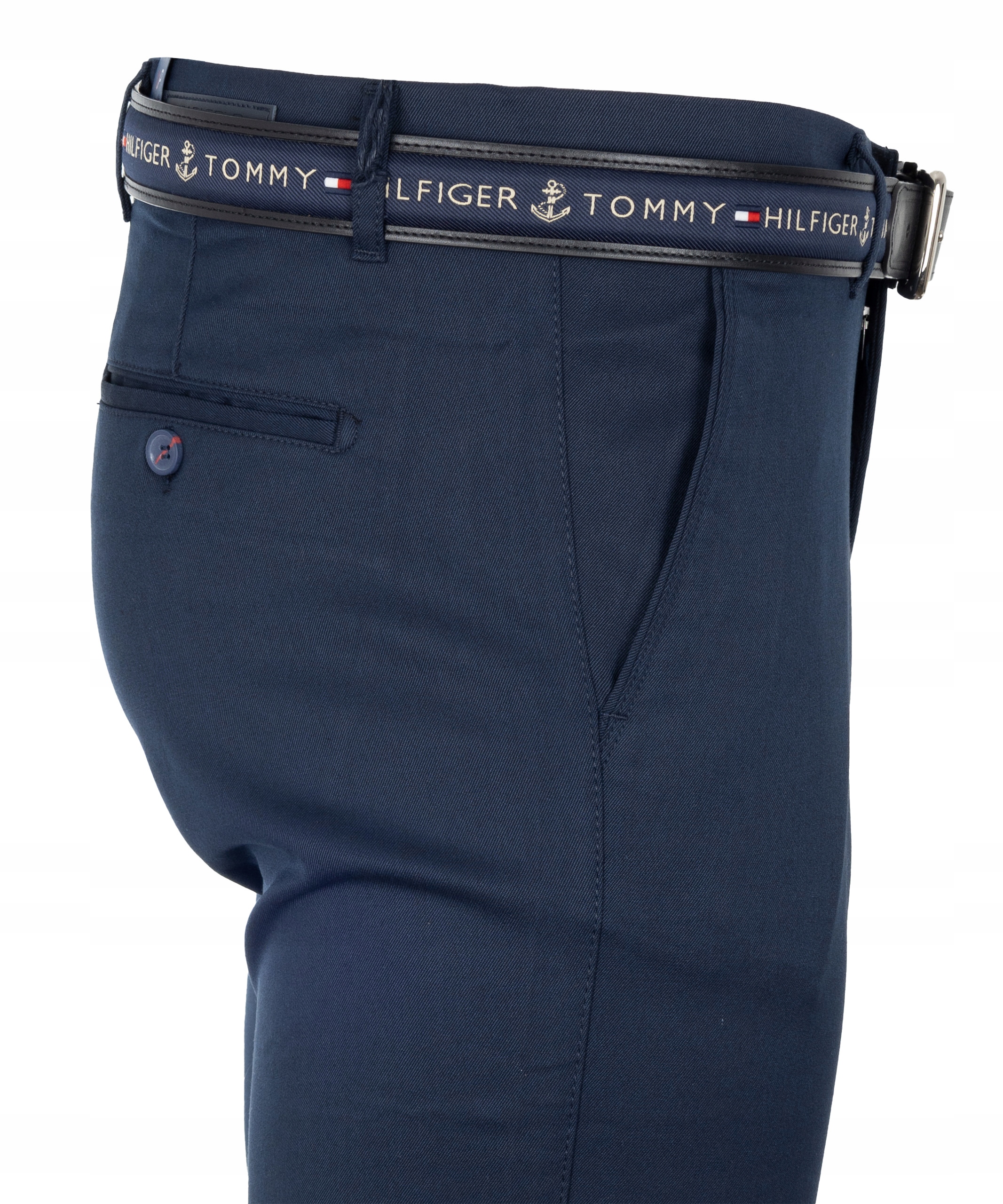 SPODNIE MATERIAŁOWE CHINOSY GRANAT PROSTE W31 84cm Marka inna