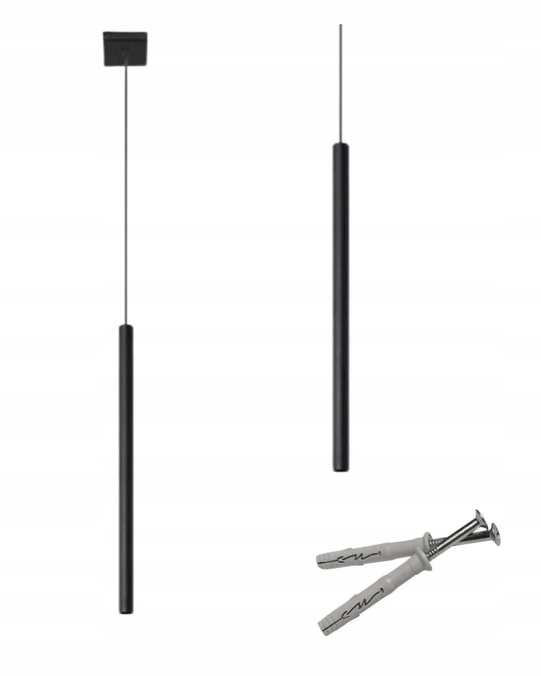 Czarna lampa nad wyspę stół do salonu tuba walec lampa wisząca do domu